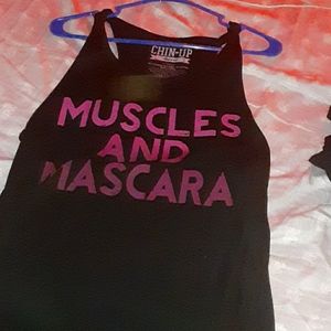 Tomboy Muscles and Mascara tank top.